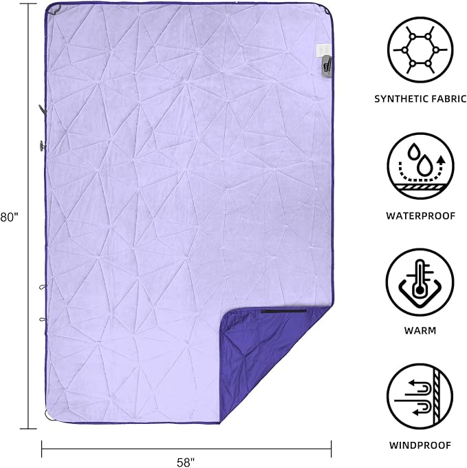 Outdoor Waterproof Blanket, Foldable Fleece Stadium Blanket - Image 3