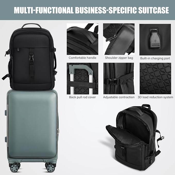buy 0ne get 0ne free! Carry On Luggage Front Opening 20in Suitcase - Image 5