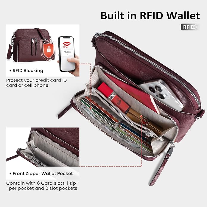 befen Genuine Leather Crossbody Purses - Image 3