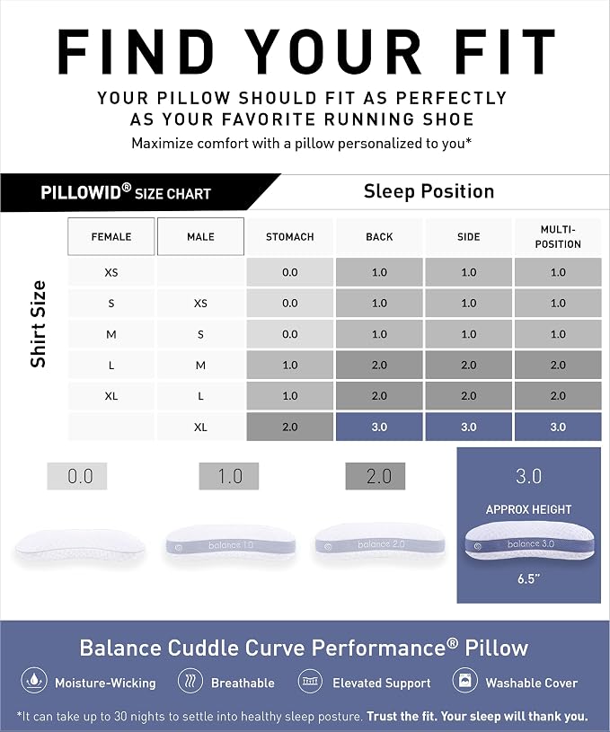 Bedgear Balance Cuddle Curve Performance Pillow - Image 2