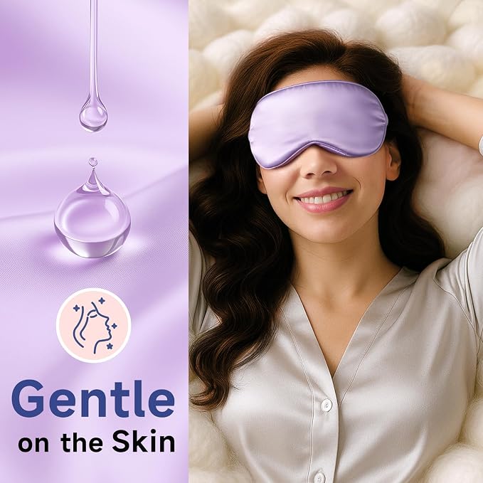 Umisleep 100% Pure Mulberry Silk Sleep Mask, 22 Momme 6A Soft Smooth Fibers - Image 4