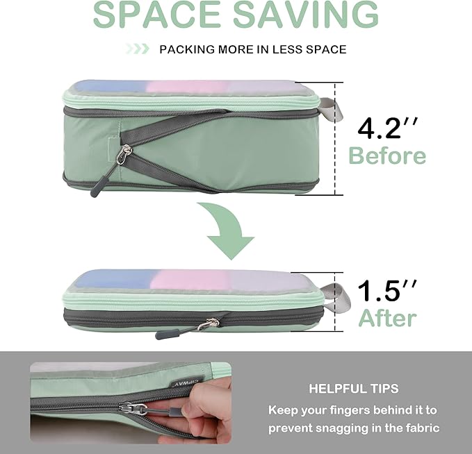 Cipway Mesh Compression Packing Cubes, Ultralight See Through Luggage Organizer - Image 3