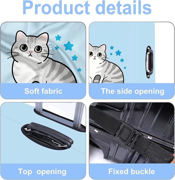 Luggage Cover Washable Suitcase Protector Anti-scratch Suitcase cover Fits - Image 3