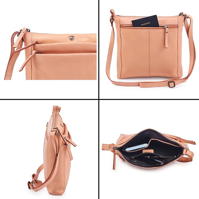 Small Soft Genuine Leather Crossbody Purse Women’s Sling Crossover Shoulder - Image 5