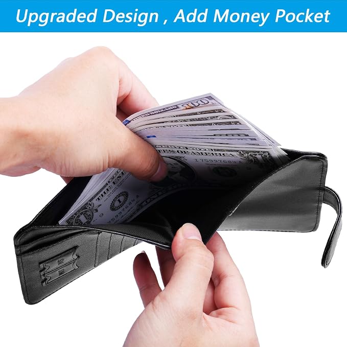 Airtag Passport Holder Cover Wallet RFID Blocking Leather Case Travel - Image 4