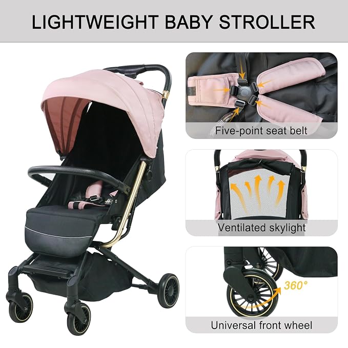 Lightweight Baby Stroller, Ultra Compact & Airplane-Friendly Travel Stroller - Image 2