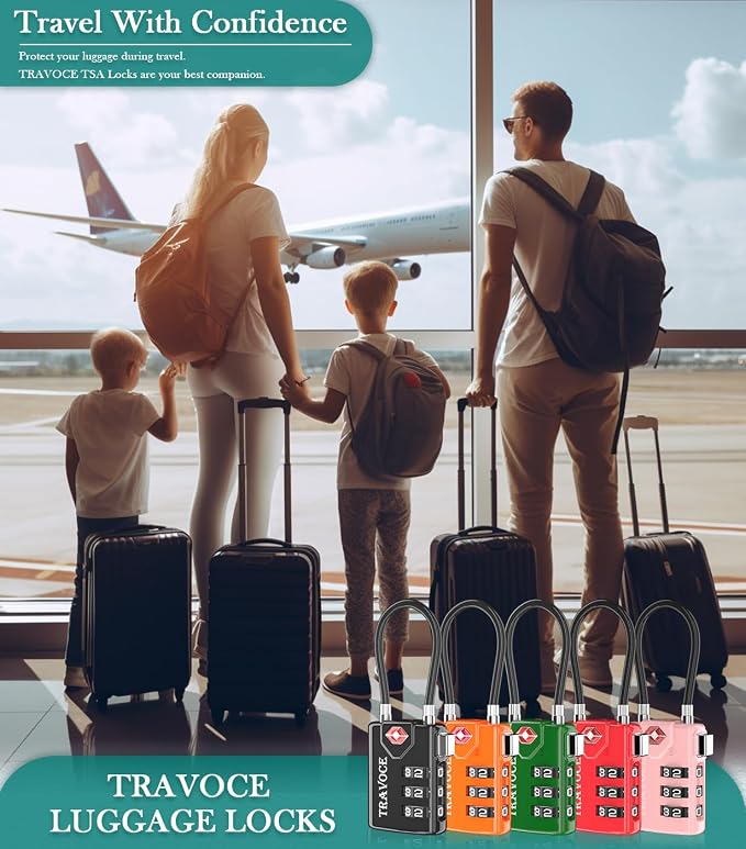 TSA Approved Luggage Locks, Travel Locks Which Also Work Great as Gym Locks - Image 3