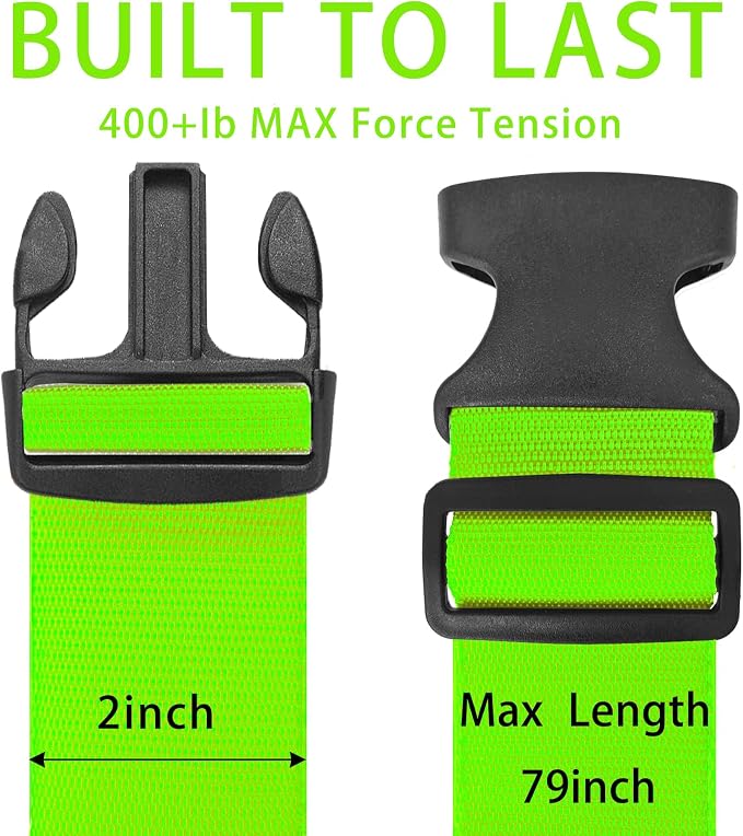BILIONE 8 Pcs Luggage Straps, TSA Approved Add a Bag Premium Accessory - Image 2