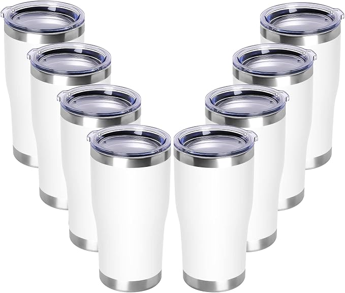 DOMICARE 20oz Tumbler with Lid Stainless Steel Tumblers Bulk, Double Wall by VisittheDOMICARE
