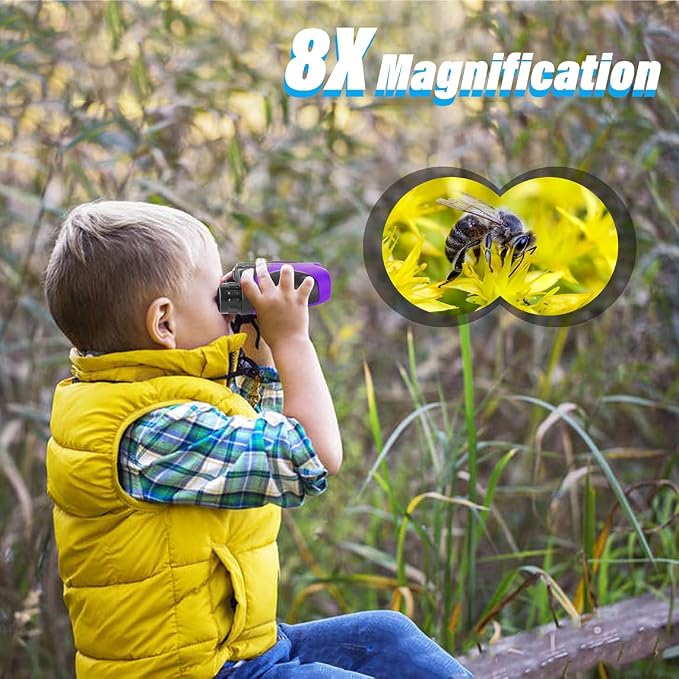 3-8 Years Old Girl Easter Gifts, VNVDFLM Compact Binoculars - Image 2
