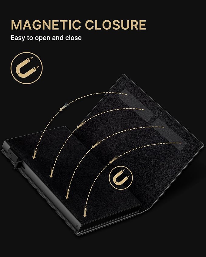typecase Mens Wallet Card Holder: Pop Up Aluminum Case, Genuine Leather - Image 7