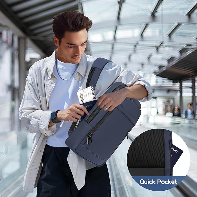 Business Backpack for Men Lightweight Commute Laptop Backpack Anti-Theft Water - Image 6