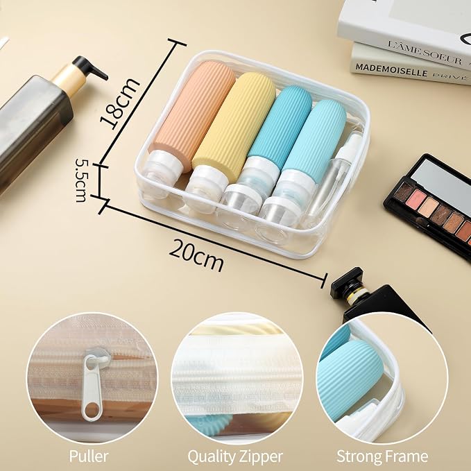 16 Pack Travel Bottles for Toiletries, Large 6oz Silicone Travel Containers jar - Image 5