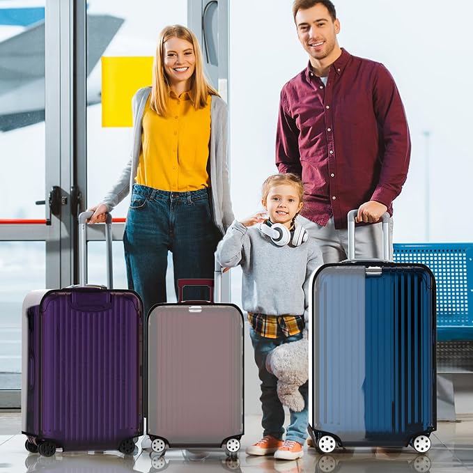 3 Pieces Clear Luggage Cover Protectors, 0.4mm Thicken PVC Suitcase Covers - Image 9