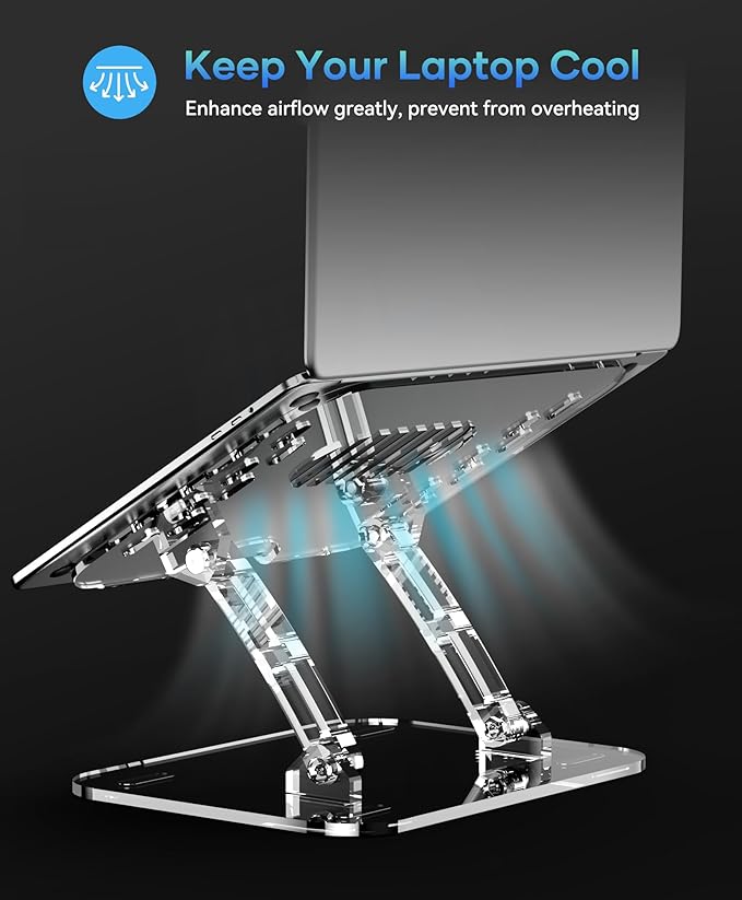 Adjustable Foldable Laptop Stand, Portable Ergonomic Computer Stand - Image 4
