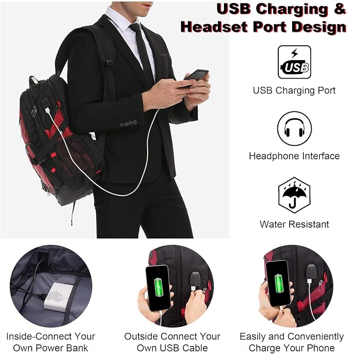 LOVEVOOK Travel Laptop Backpack Waterproof Anti Theft Backpack - Image 5