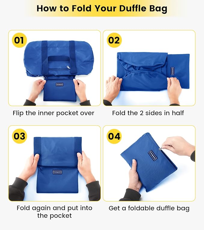 Vorspack Duffel Bag 20-24-28 Inches Foldable Gym Bag - Image 6