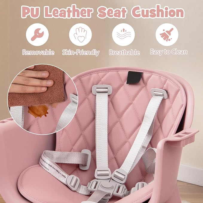 HONEY JOY 5-in-1 High Chair, Convertible Highchair - Image 6