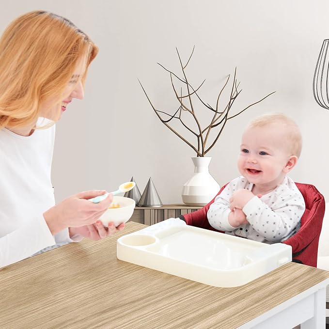 Hook-On High Chair with Removable Dining Tray, Folding Portable Clip-On Table - Image 7