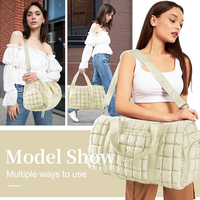 Quilted Travel Duffle Bag Gym Bag - Image 6