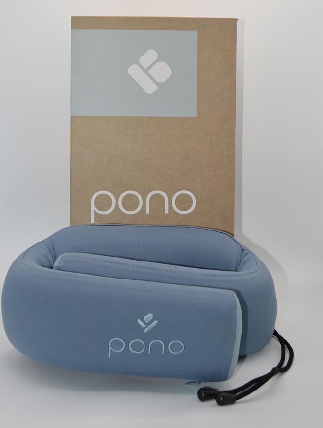 Pono Neck Cradle Travel Pillow: Memory Foam, Ergonomic 360° Adjustable Support by Unknown