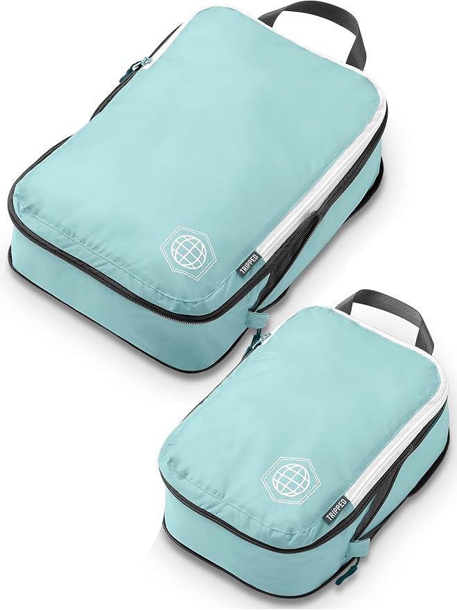 Compression Packing Cubes Set for Travel by TRIPPEDTravelGear