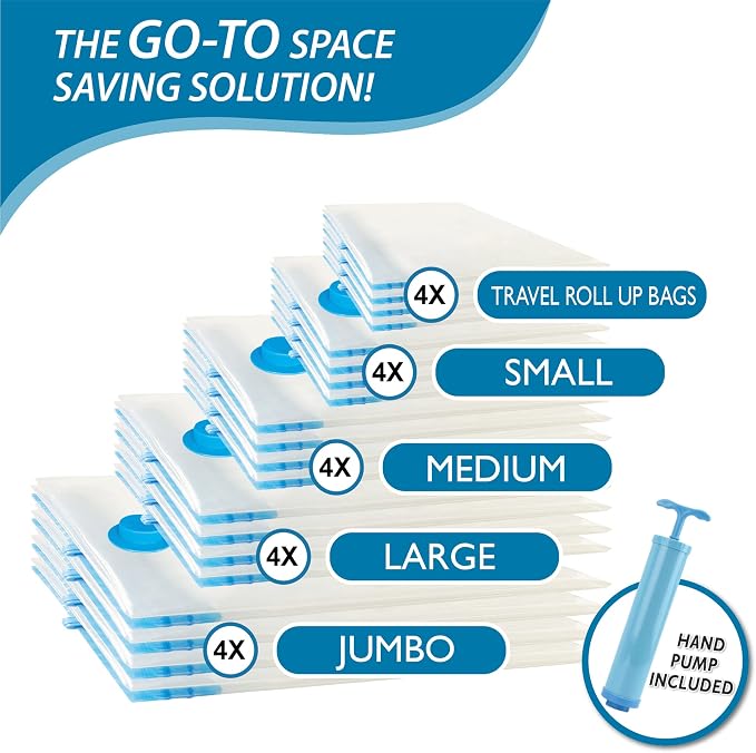 20 Pack Vacuum Storage Bags, Space Saver Bags Compression - Image 4