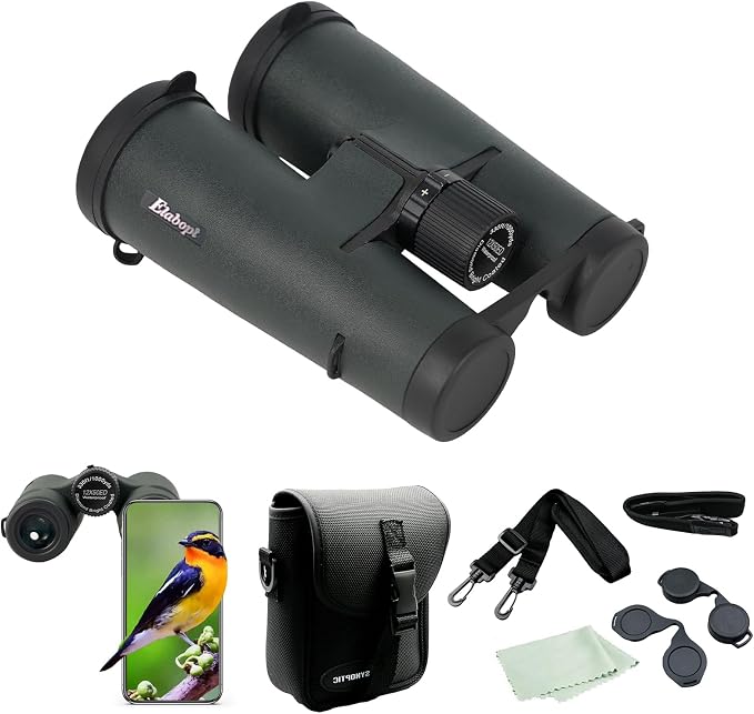 12X50ED Compact Binoculars for Adults – High-Powered BAK4 Prisms, Diamond White by BuyNow