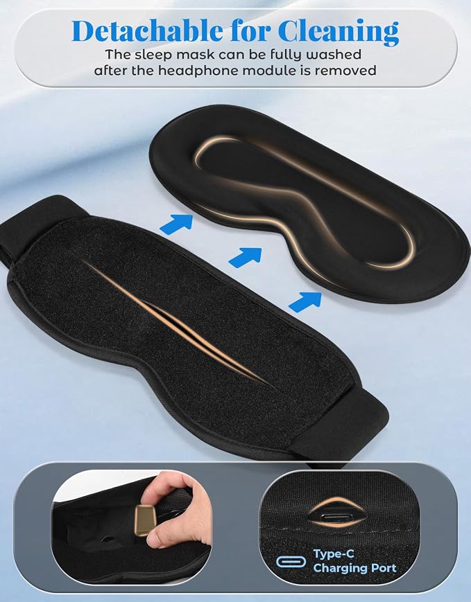 Adjustable 3D Contoured Sleep Mask - Image 3