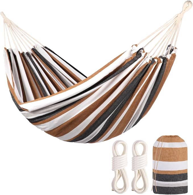 Camping Hammocks for Backyard Hanging Sturdy Garden Comfortable Fabric Hammock by LIEVIM