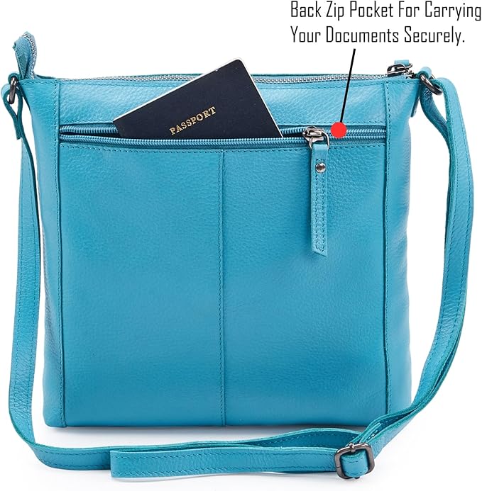 Small Soft Genuine Leather Crossbody Purse Women’s Sling Crossover Shoulder - Image 4