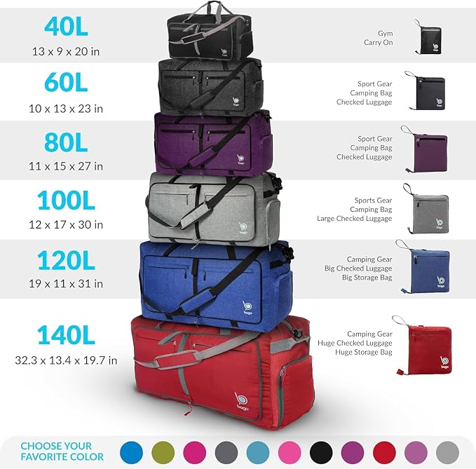 Bago Large Foldable Duffel Bags - Image 4