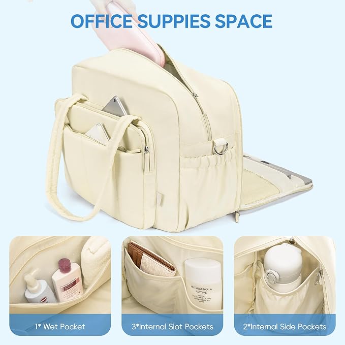 CLUCI Gym Bag for Women, Travel Duffle Bag Carry on Weekender Bags Puffer Tote - Image 3