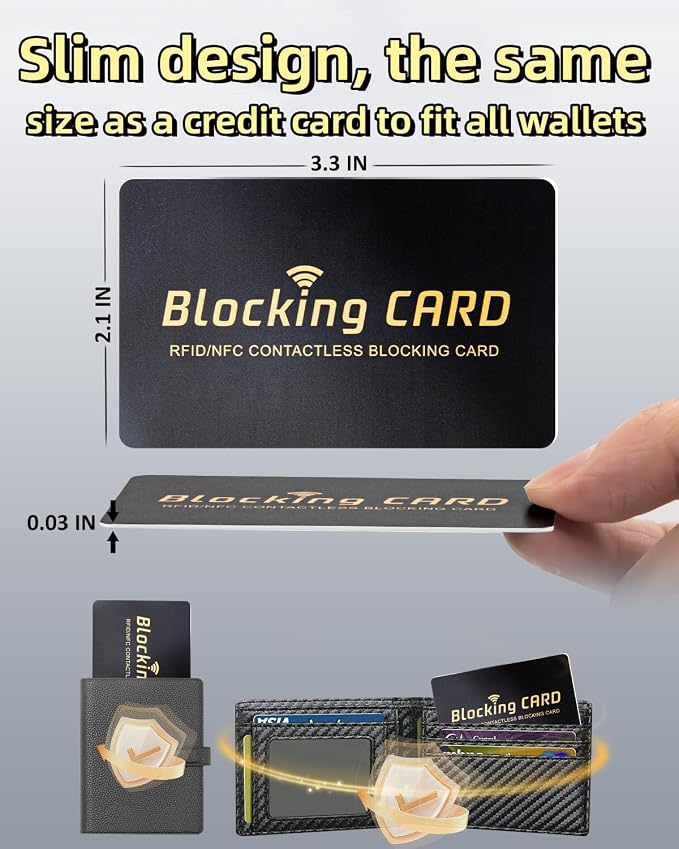 Aigee RFID Blocking Cards 6 Pack, Contactless NFC Debit Credit Card Passport - Image 4