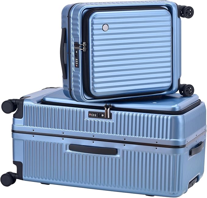 2 pieces 20/29 Aluminum Frame Carry On and Checked Luggage Set by Kaleenie