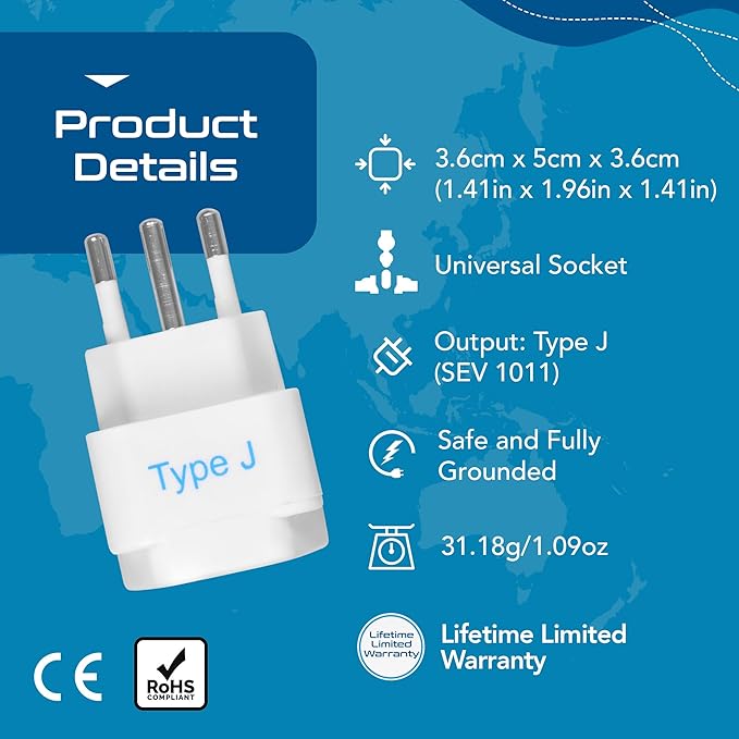 Ceptics Switzerland Travel Plug Adapter - Image 3