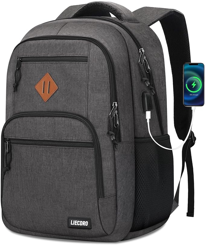 Black Backpacks for Men, Backpack for School, School Backpack for Boys Teens by Unknown