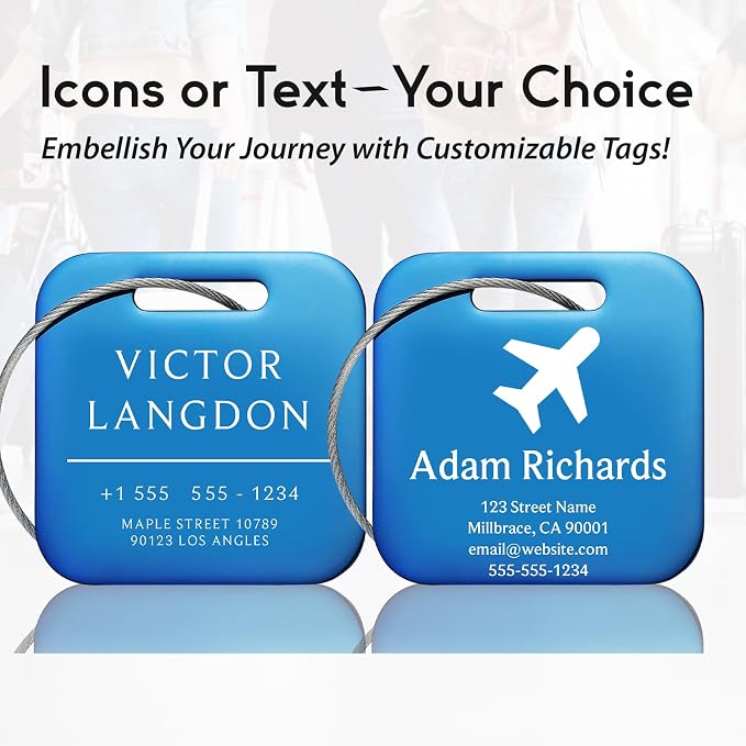 Customized Stainless Steel Luggage Tags: Personalize Your Suitcases, and Bags - Image 3