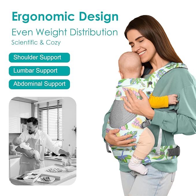 Newborn Baby Front Carrier Backpack, Toddler Baby Body Carrier, 7-66 Lbs - Image 2