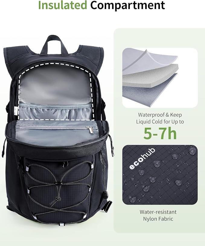ECOHUB Hydration Backpack for Men Women, 20L Lightweight Hiking Daypack Cycling - Image 3