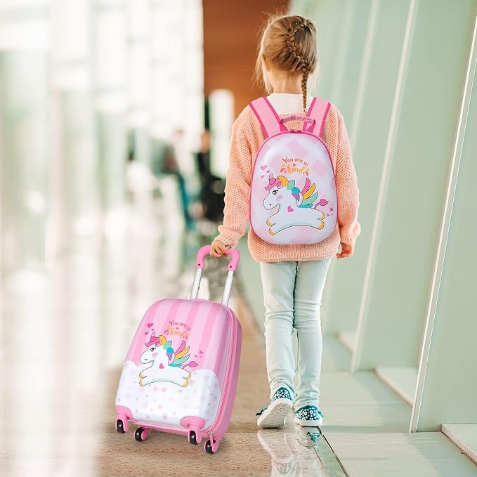 HONEY JOY Kids Luggage, Lightweight Toddler Girls Suitcase, Durable ABS - Image 9