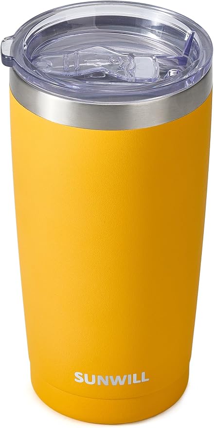 SUNWILL Travel Coffee Tumbler 20 oz, Insulated Mug by SUNWILL