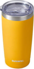 SUNWILL Travel Coffee Tumbler 20 oz, Insulated Mug by SUNWILL