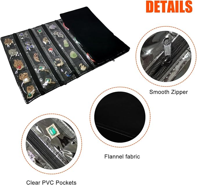 Travel Jewelry Roll Bag Portable Organizer Pouch - Image 5