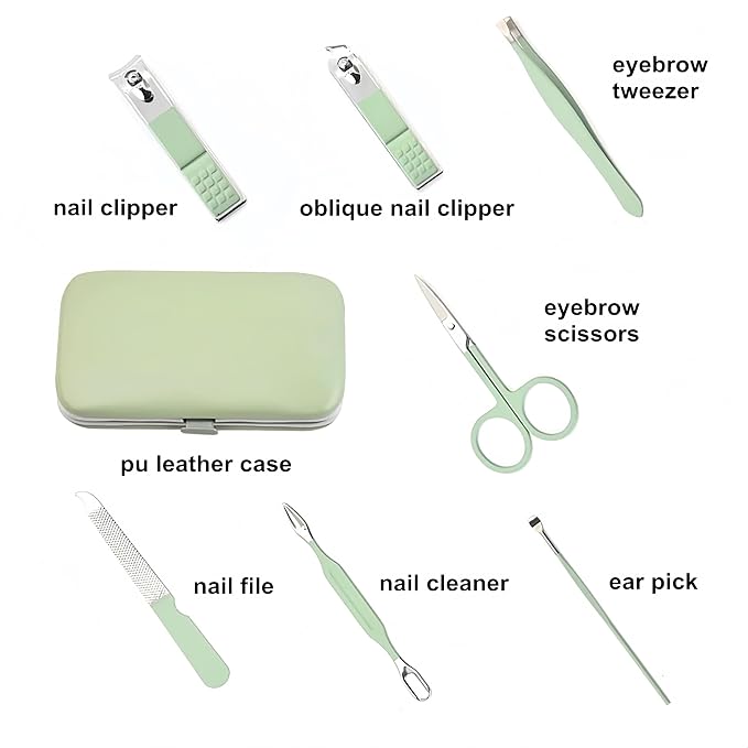 7pcs Manicure Set, Nail Clippers Kit, Stainless Steel Manicure Kit, Nail - Image 3