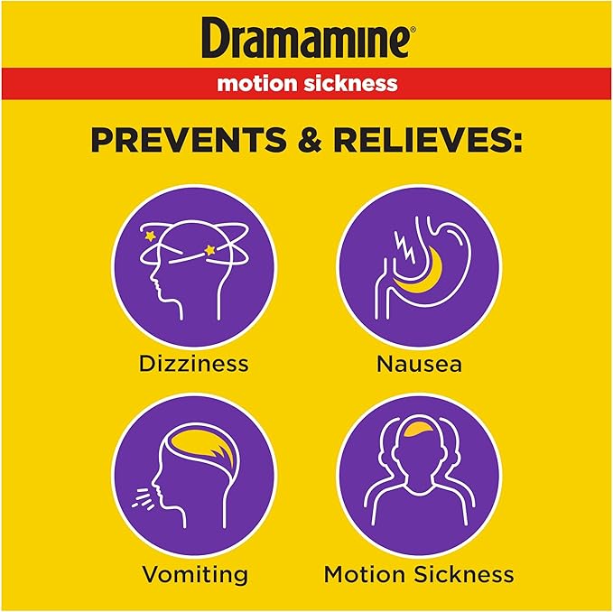 Dramamine Chewable Less Drowsy, Motion Sickness Relief, Raspberry Cream Flavor - Image 3