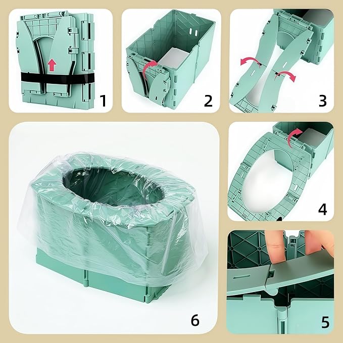 Travel Potty, Portable Potty Seat Foldable Travel Training Toilet Seat - Image 7
