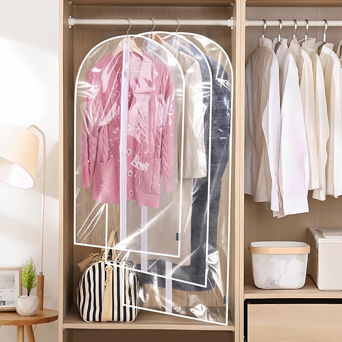 BALEINE 60'' Clear Garment Bags, 6 Packs PEVA Dress Bag - Image 5