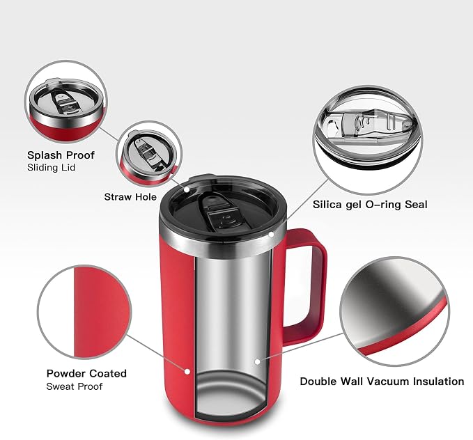 KXIAOCHEN 20oz Insulated Coffee Mug - Image 6