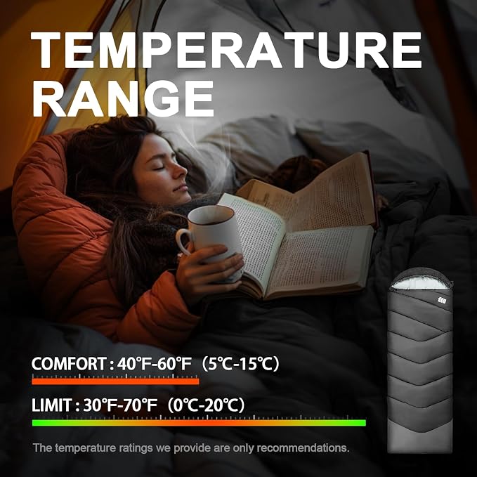 Sleeping Bags for Adults Cold Weather, Waterproof, Lightweight Sleeping Bag for - Image 4